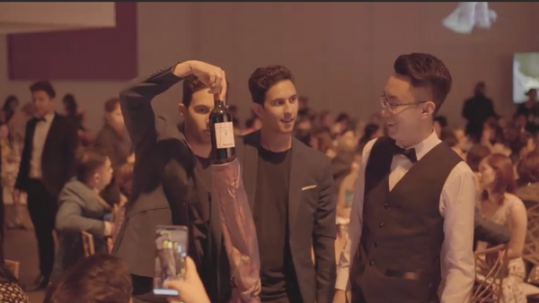 The French Twins performing at a luxury private gala dinner.